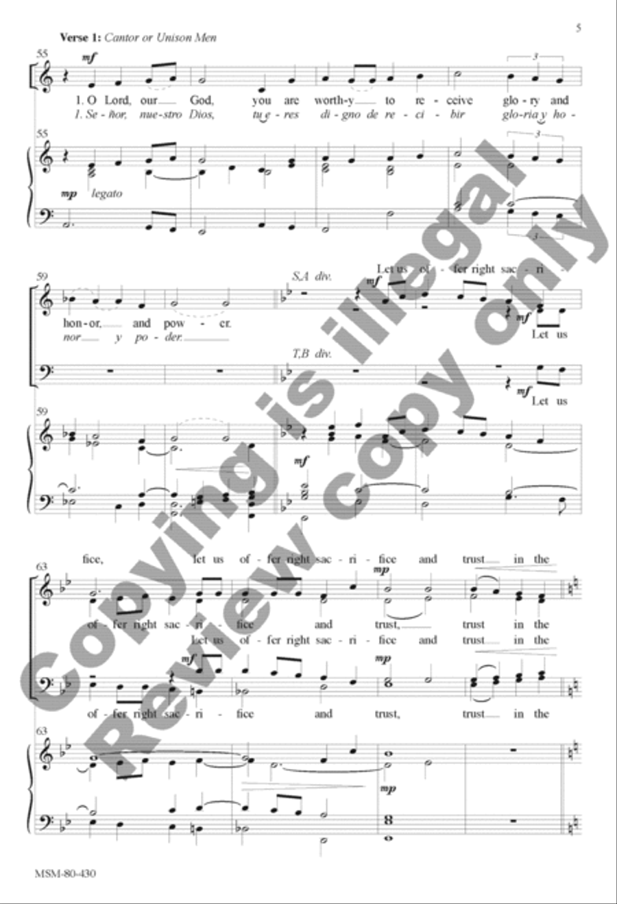 Canticle of Jesus Christ, Our Redeemer 4-Part scores gallery preview page 20