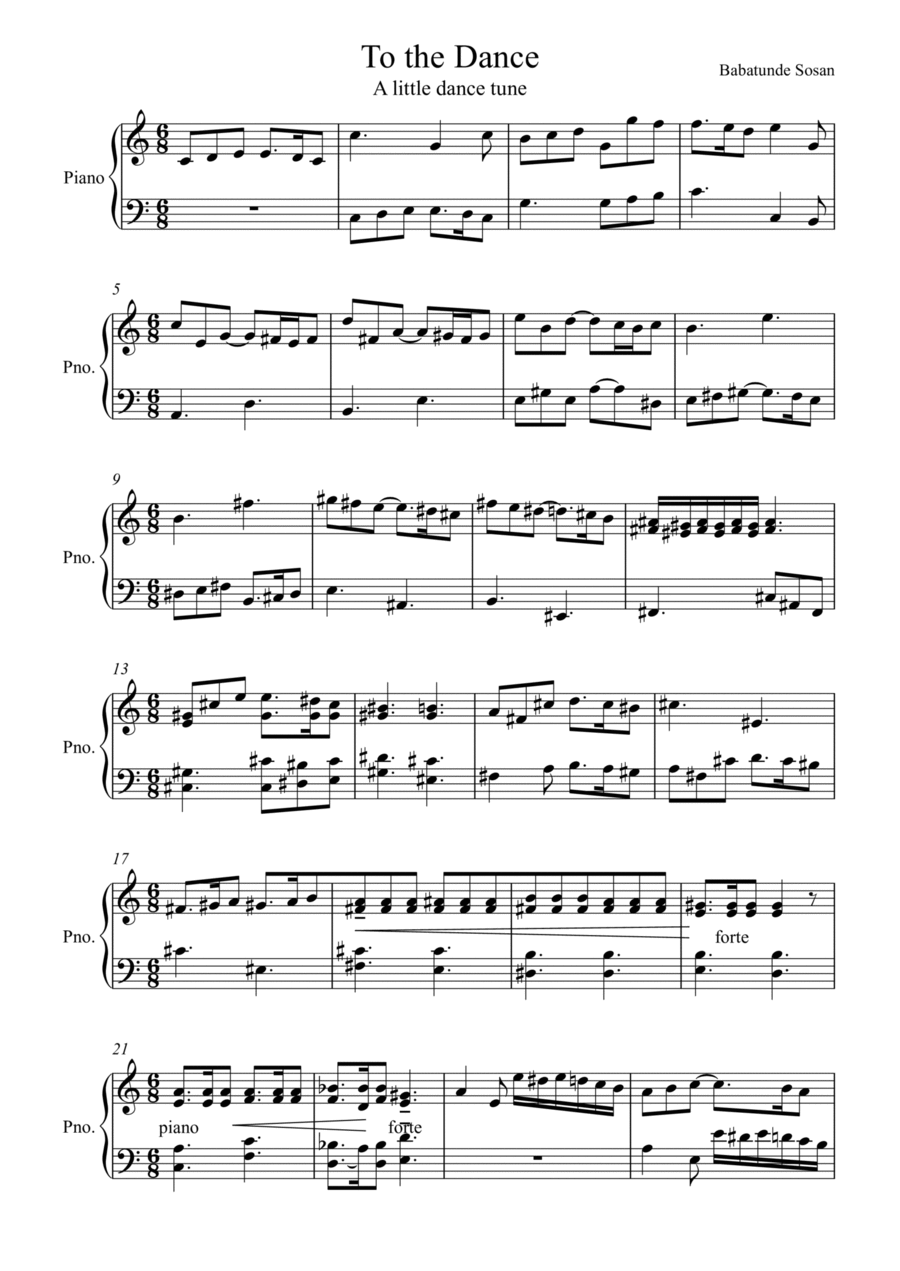 To the dance To the dance Piano Solo scores gallery preview page 1