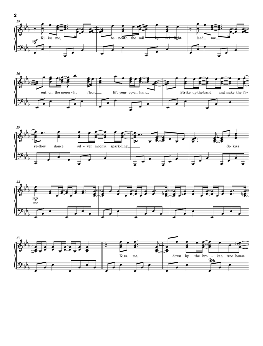 Kiss Me Easy Piano scores gallery preview page 2