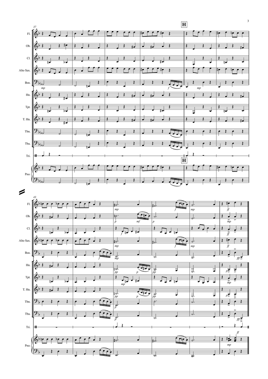 Dance of the Sugar Plum Fairy (Fantasia from the Nutcracker) for School Wind Band Concert Band scores gallery preview page 3