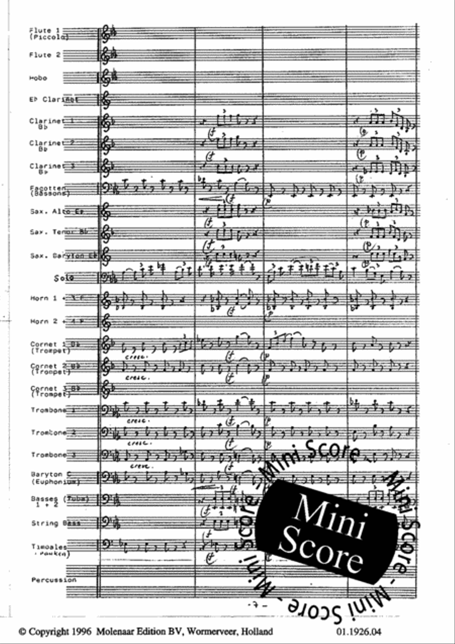Avant de Quitter Ces Lieux Concert Band scores gallery preview page 11