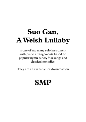 Suo Gan, A Welsh Lullaby, for Cello and Piano