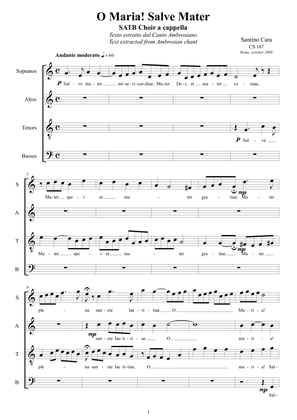 O Maria Salve Mater - Sacred Chant for Choir SATB a cappella