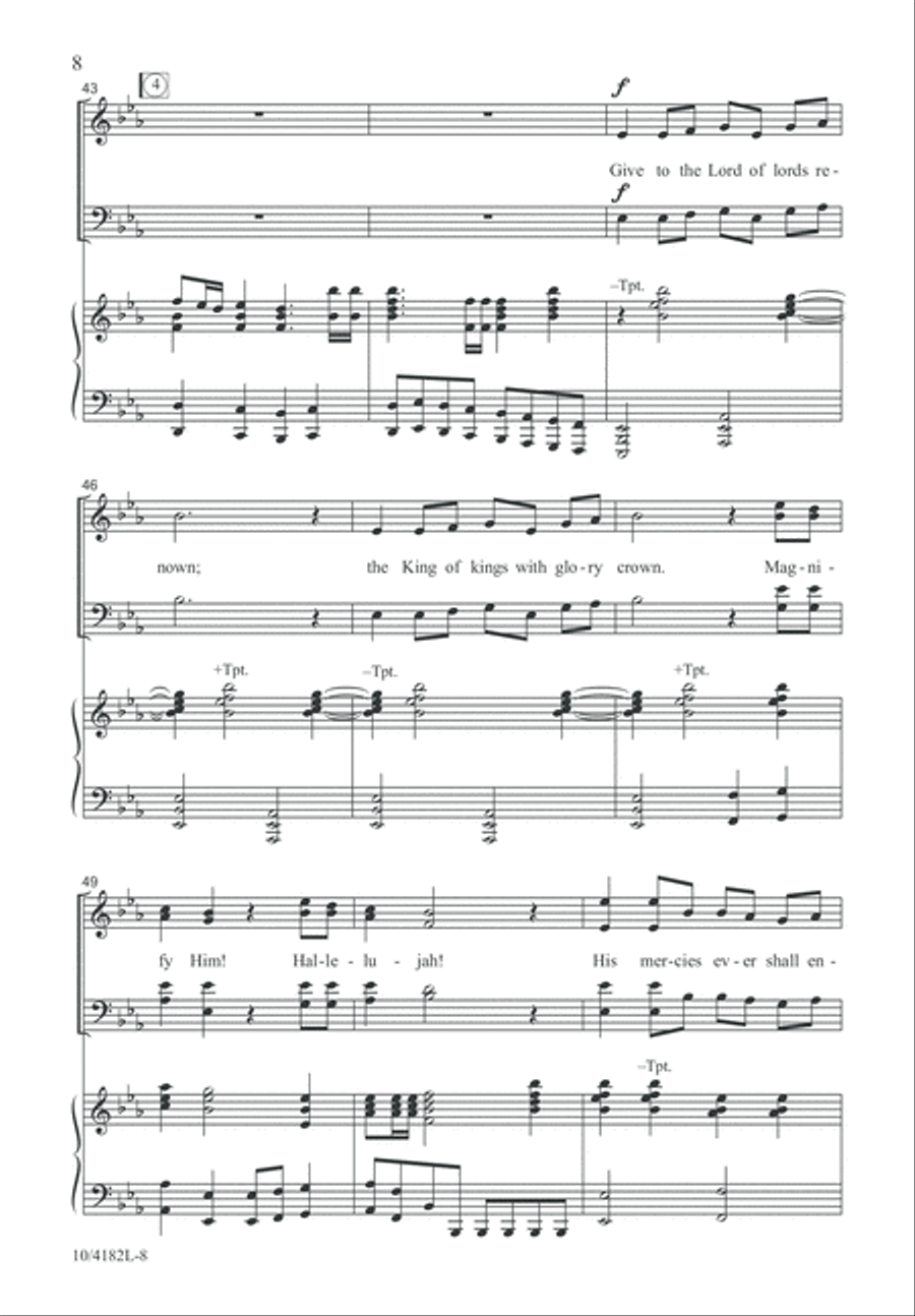 O Magnify the Lord O Magnify the Lord 4-Part scores gallery preview page 9