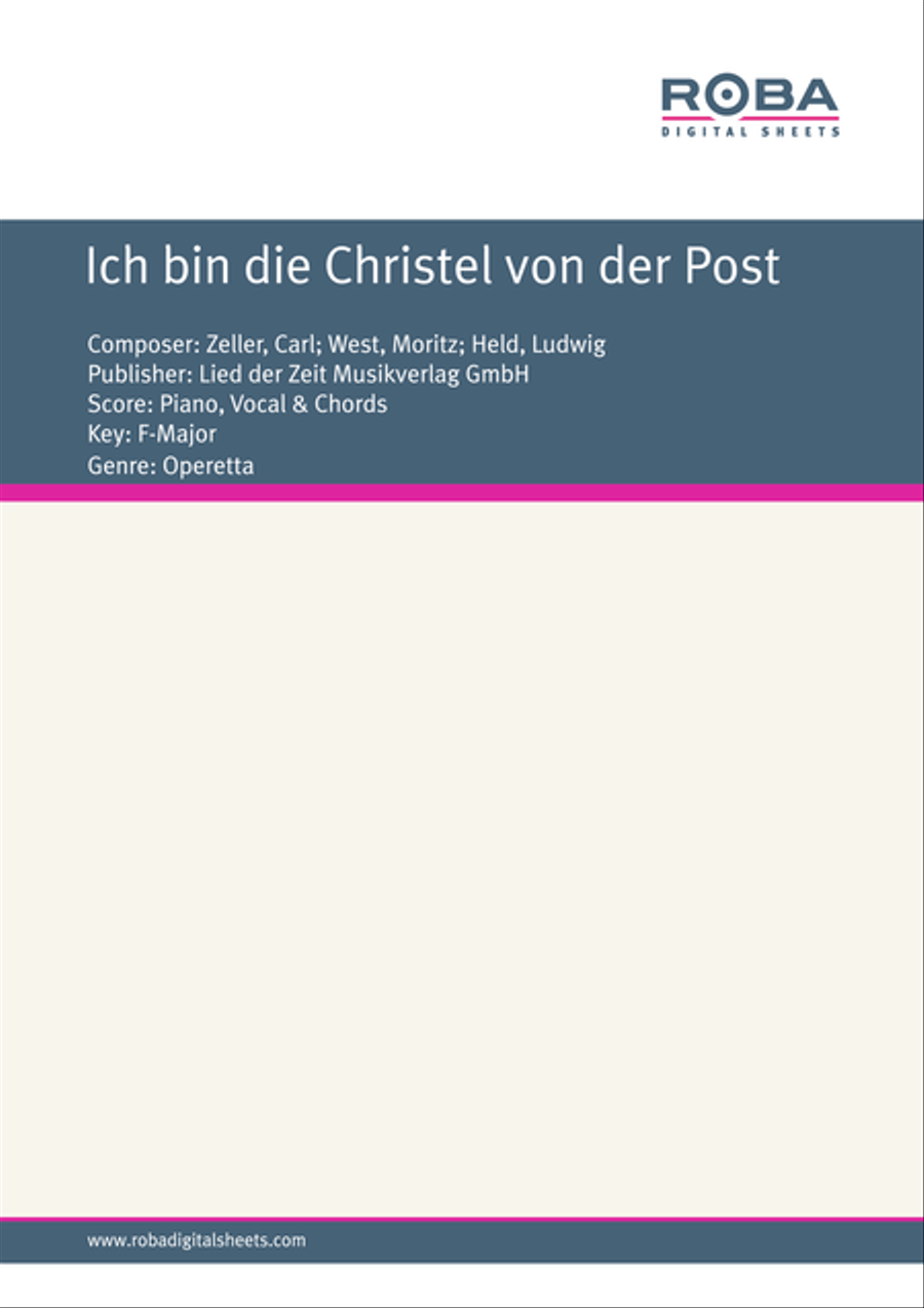 Ich bin die Christel von der Post Voice scores gallery preview page 1