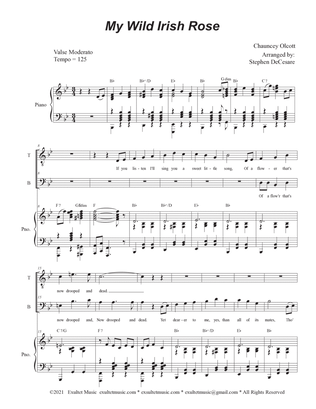 My Wild Irish Rose (2-part choir - (TB)