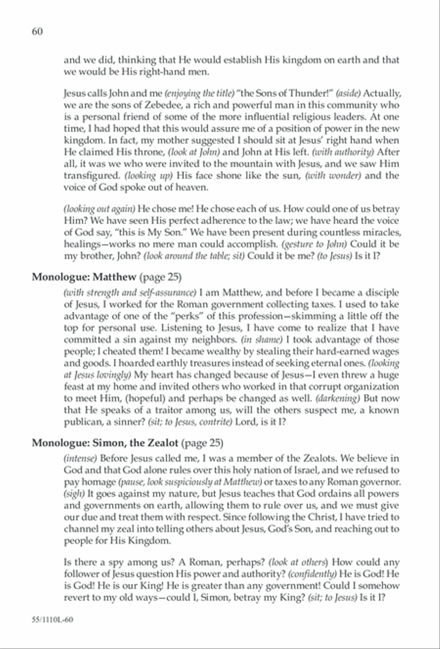 The Living Last Supper 4-Part scores gallery preview page 61
