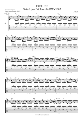 Prelude BWV 1007 (guitar transcription)