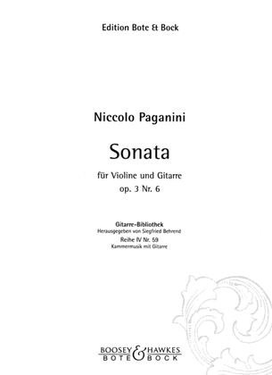 Book cover for Sonata for Violin and Guitar, Op. 3, No. 6