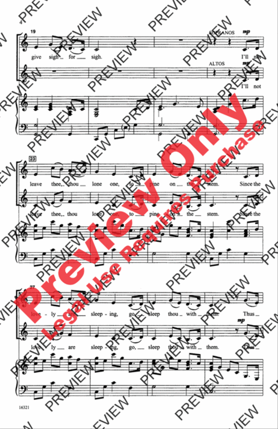 The Last Rose of Summer Women's Choir scores gallery preview page 4