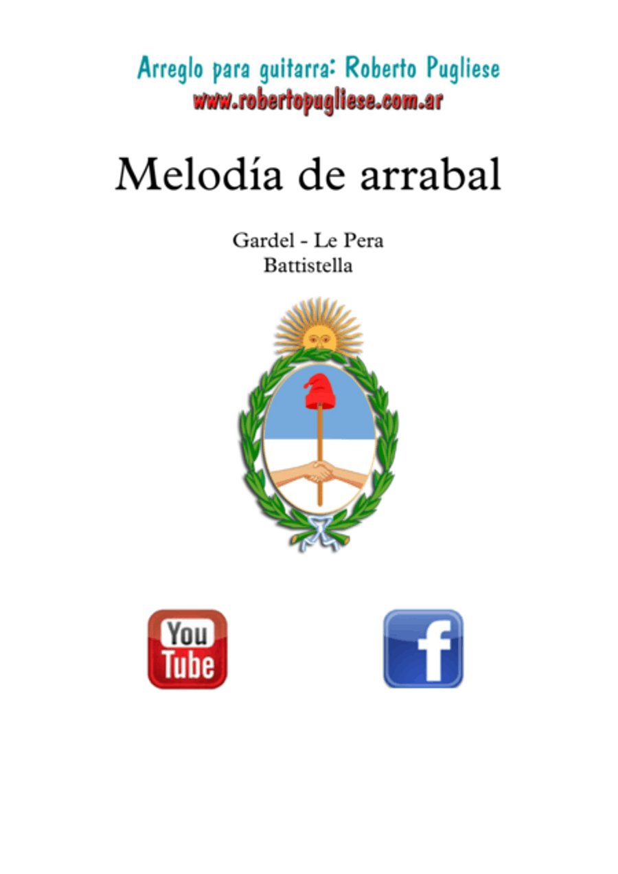 Melodia de arrabal - tango guitar by Roberto Pugliese Classical Guitar scores gallery preview page 2