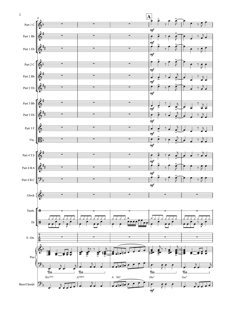 Circle of 5ths (Flexible Instrumentation) Concert Band scores gallery preview page 5