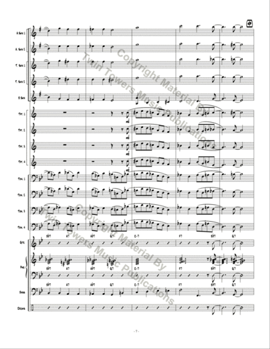 No Nonsense Blues Jazz Ensemble scores gallery preview page 8