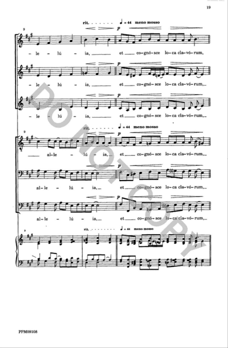 Four Motets from 'Resurrexi' 4-Part scores gallery preview page 20