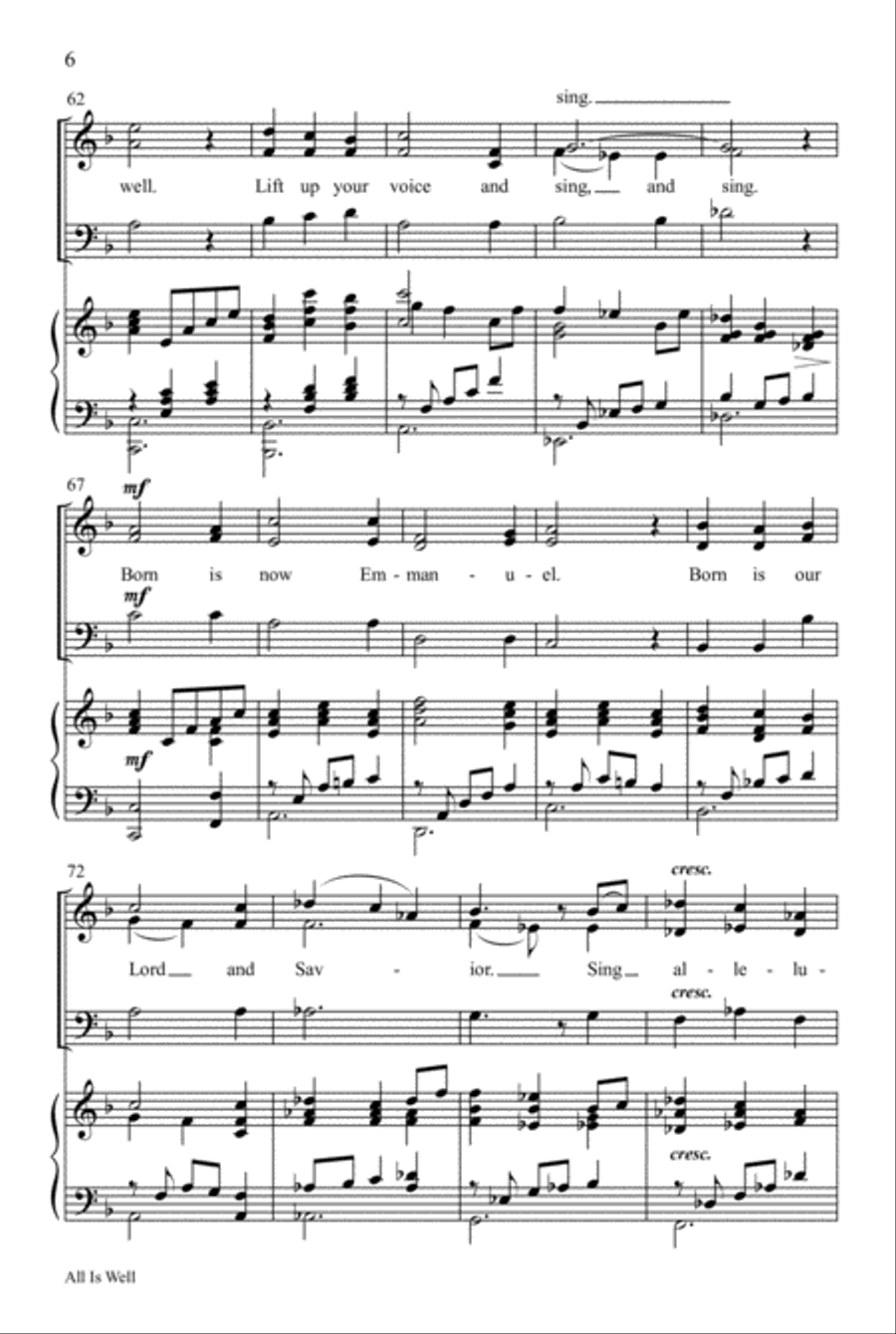 All Is Well 3-Part scores gallery preview page 7