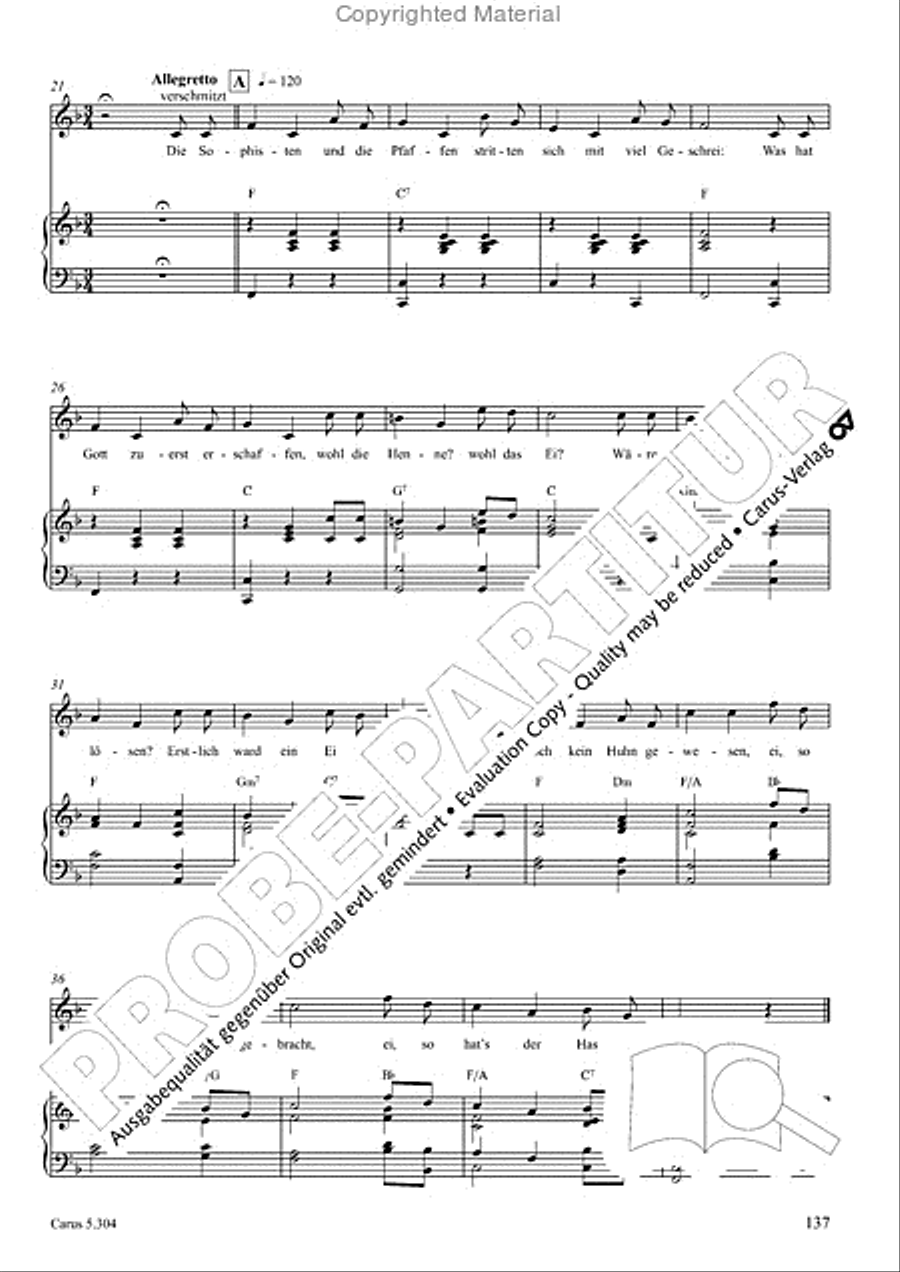 Schindler: Rosenzeit. Ein Liederzyklus uber die Liebe. Chansons fur Singstimme und Klavier Piano scores gallery preview page 138