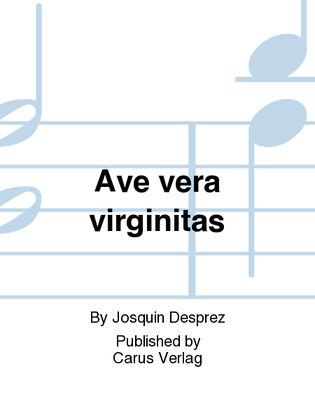 Book cover for Ave vera virginitas
