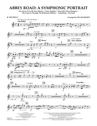 Book cover for Abbey Road - A Symphonic Portrait - Bb Trumpet 2