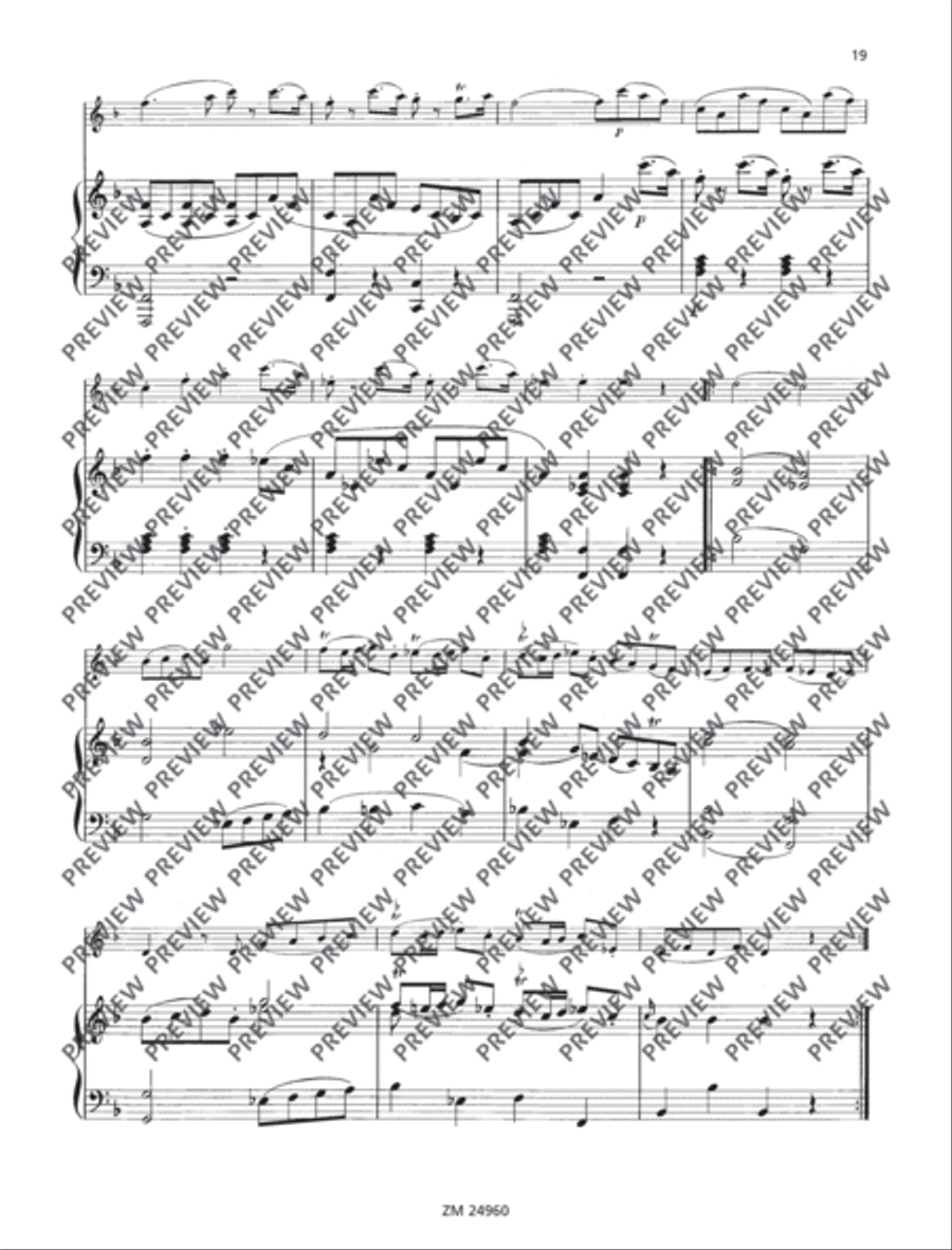 Sonata F major KV 376 (374d) Flute Solo scores gallery preview page 20