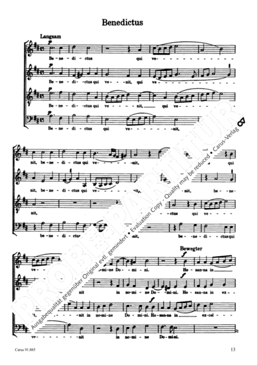 Missa brevis in D minor Missa brevis in D minor 4-Part scores gallery preview page 14