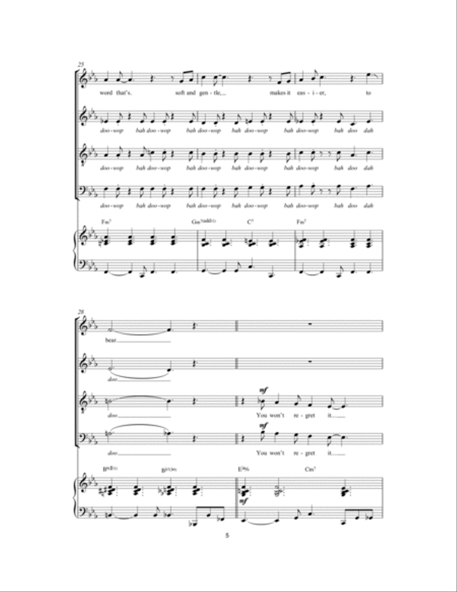 Try A Little Tenderness Choir scores gallery preview page 5
