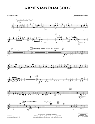 Armenian Rhapsody - Bb Trumpet 3