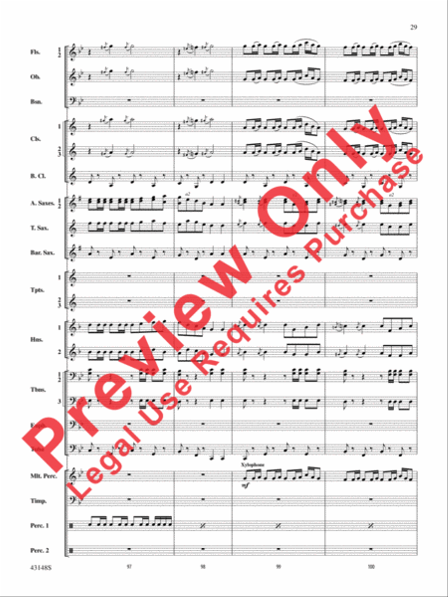 Of Sea and Song Of Sea and Song Concert Band scores gallery preview page 30