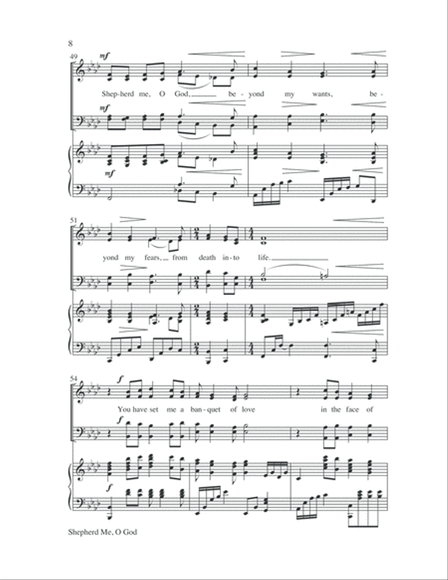 Shepherd Me, O God 4-Part scores gallery preview page 9