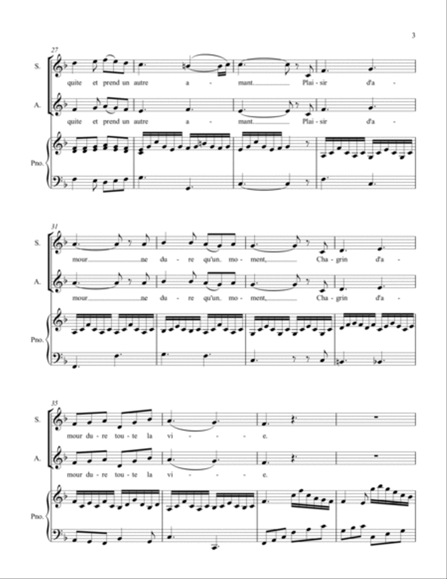 Plaisir d'amour Piano scores gallery preview page 3