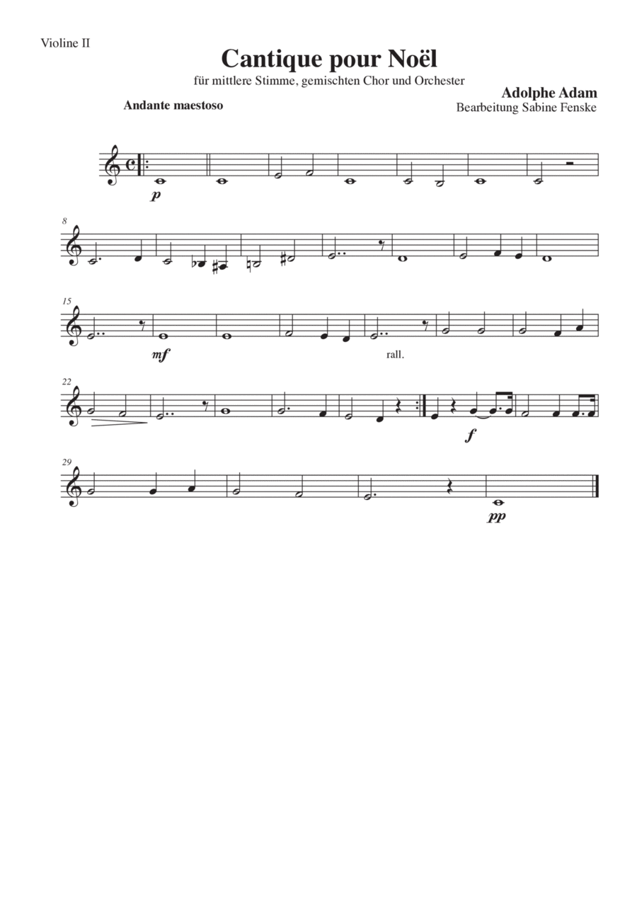 Cantique pour Noël Chamber Orchestra scores gallery preview page 1