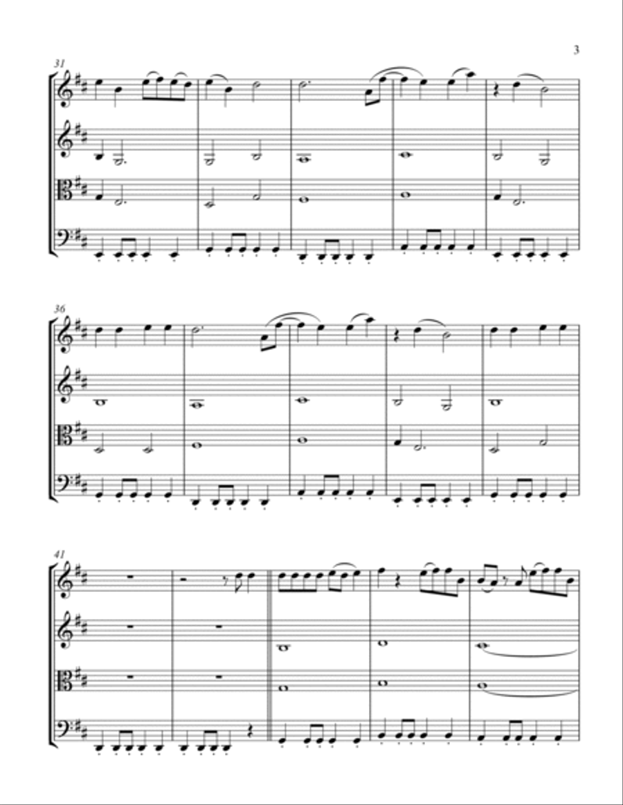 Wildest Dreams String Quartet scores gallery preview page 3