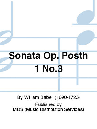 Sonata Op. Posth 1 No.3
