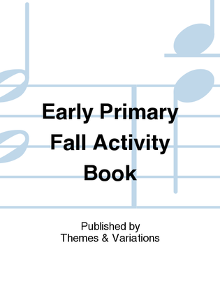 Early Primary Fall Activity Book