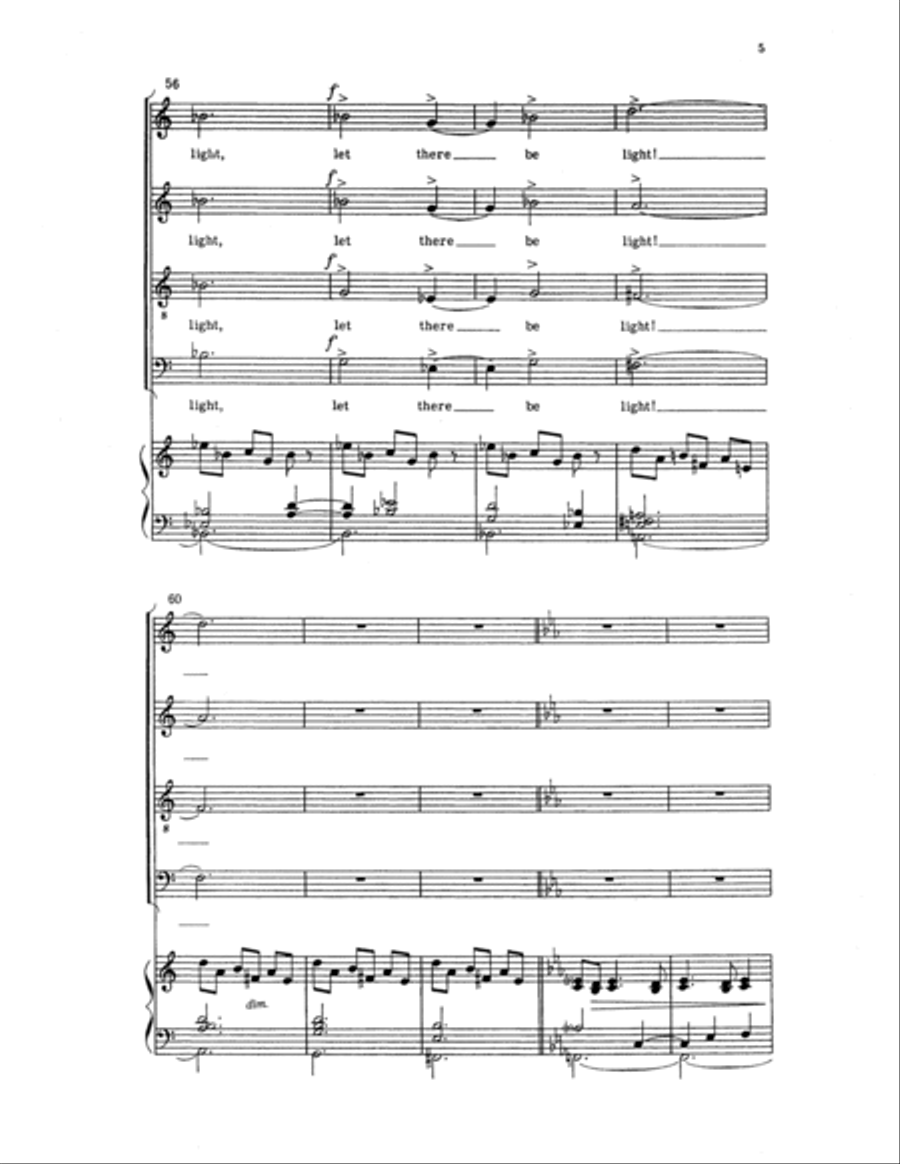 Let There Be Light! 4-Part scores gallery preview page 5