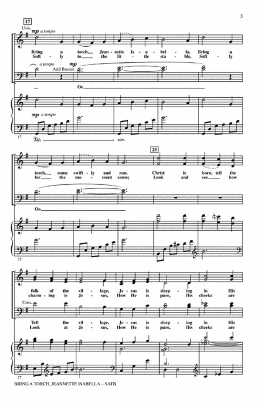 Bring a Torch, Jeanette Isabella 4-Part scores gallery preview page 3
