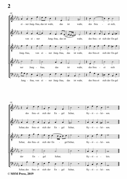 Raselius-Gelobet seist du Jesu Christ,in D flat Major,for A cappella image number null