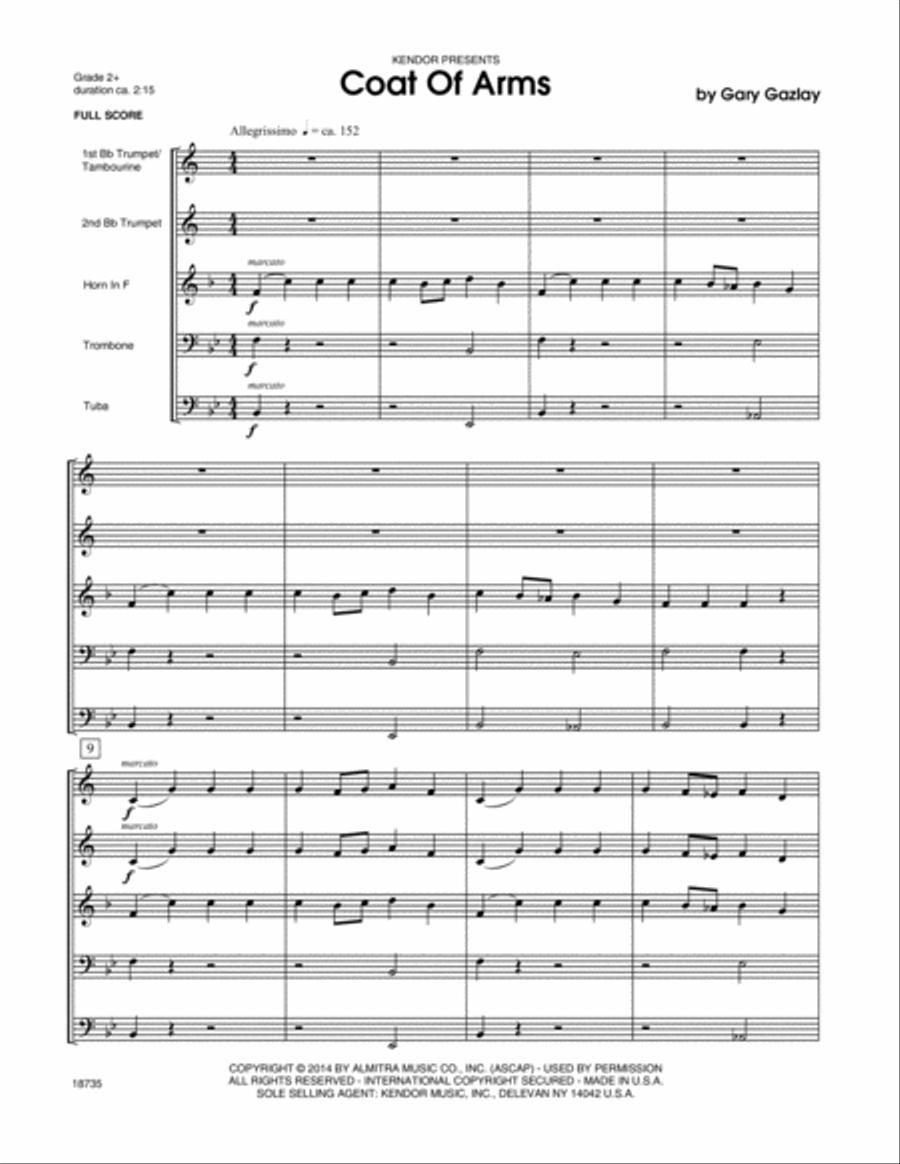 Coat Of Arms Horn scores gallery preview page 2