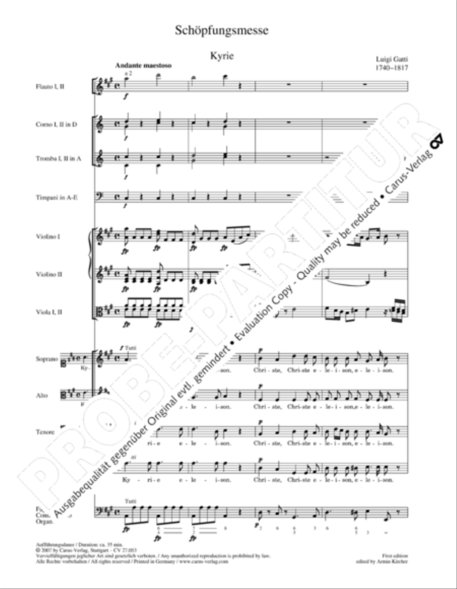 Creation Mass in A-major after Joseph Haydn (Schopfungsmesse in A nach Joseph Haydn) 4-Part scores gallery preview page 8