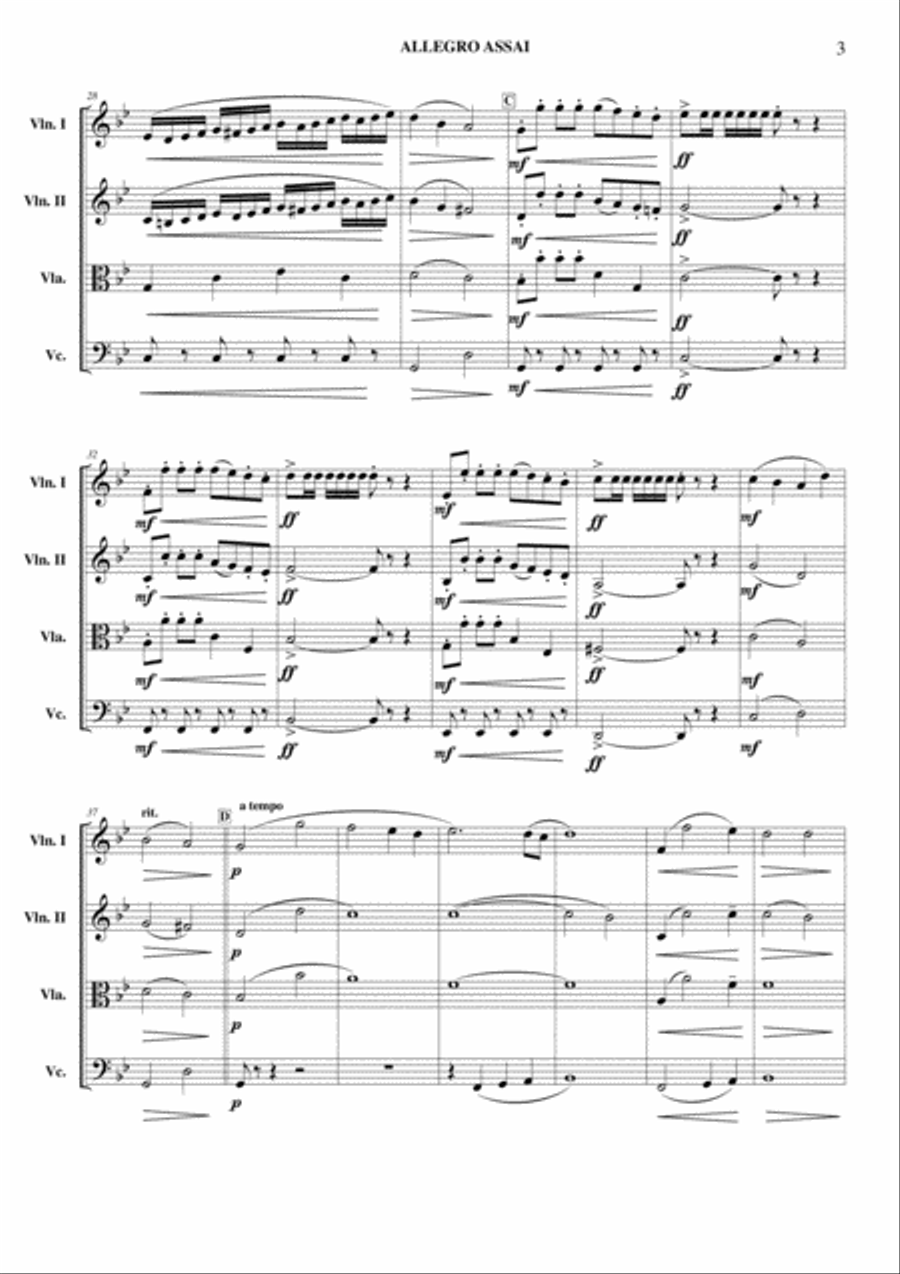 Allegro Assai String Quartet scores gallery preview page 4