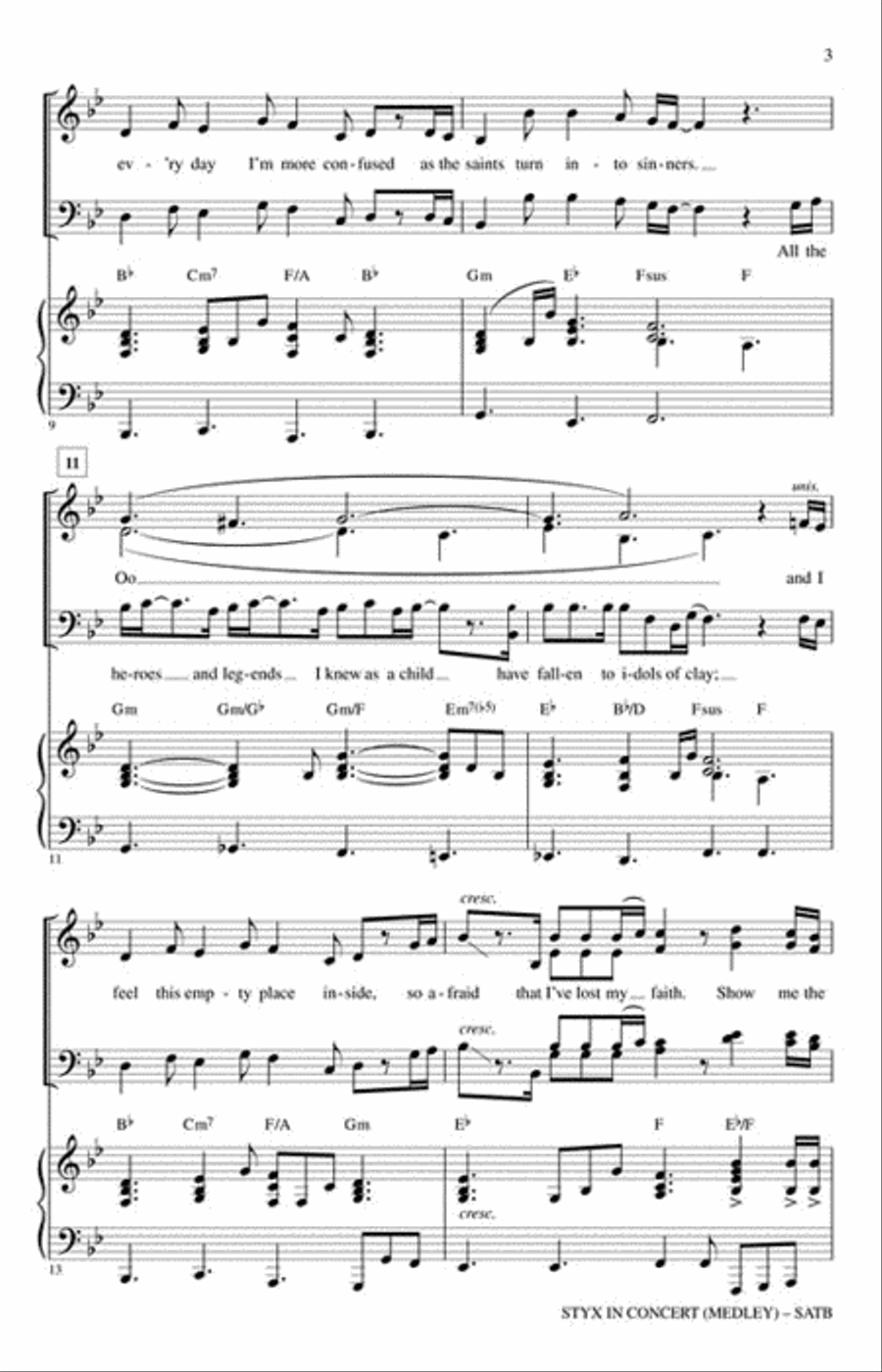 Styx in Concert 4-Part scores gallery preview page 3