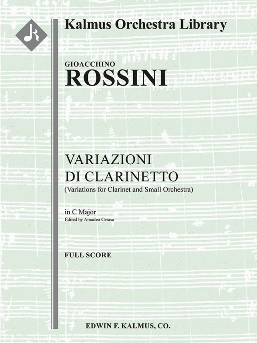 Variazioni di Clarinetto (Variations for Clarinet and Small Orchestra) Chamber Orchestra scores gallery preview page 1
