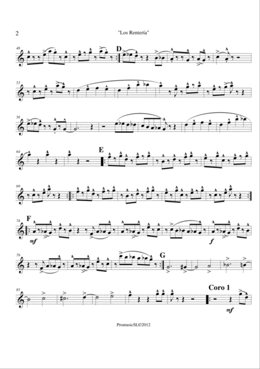 Los Rentería Jazz Ensemble scores gallery preview page 2