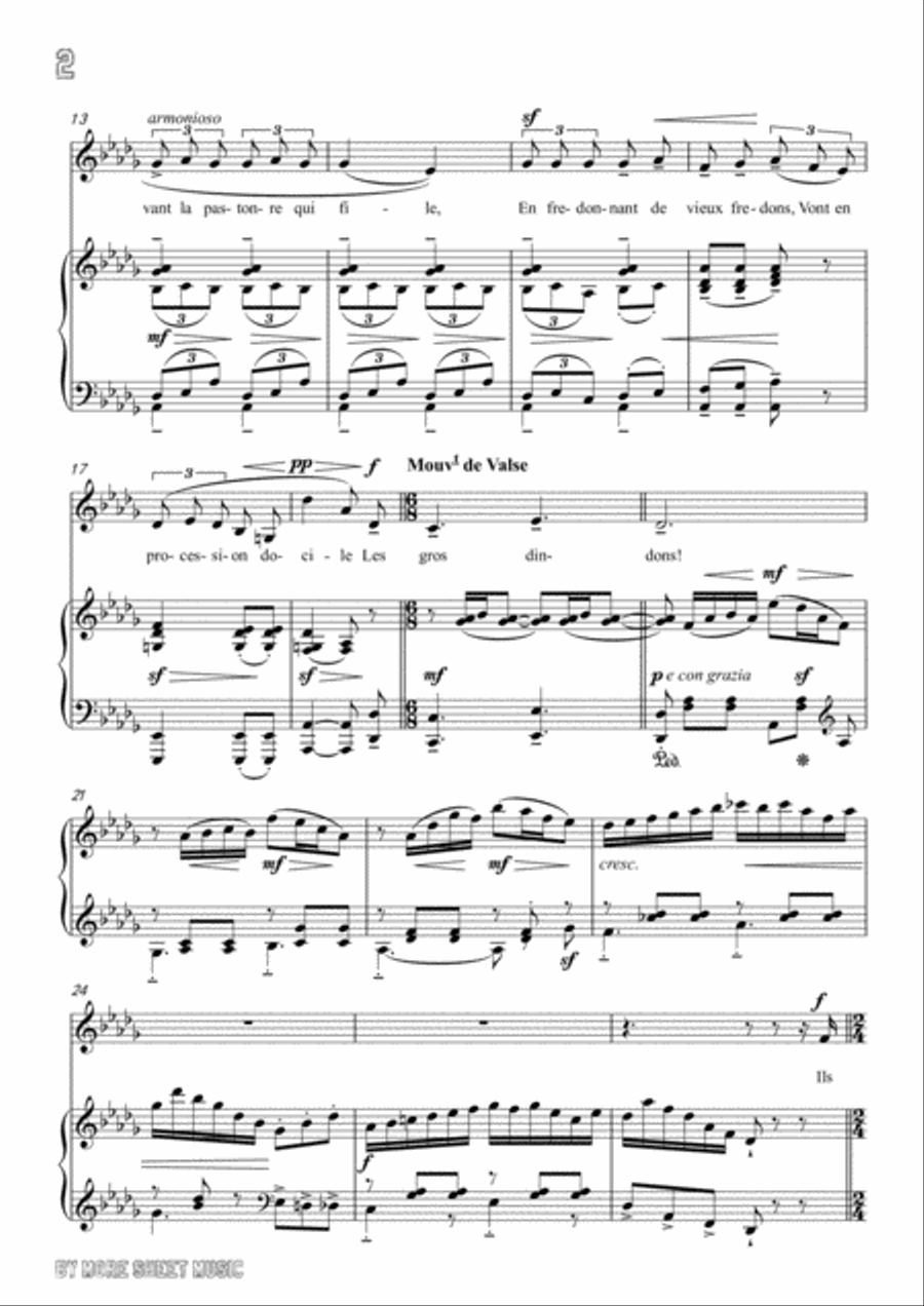 Chabrier-Ballade des gros dindons in D flat Major,for Voice and Piano Voice Solo scores gallery preview page 4