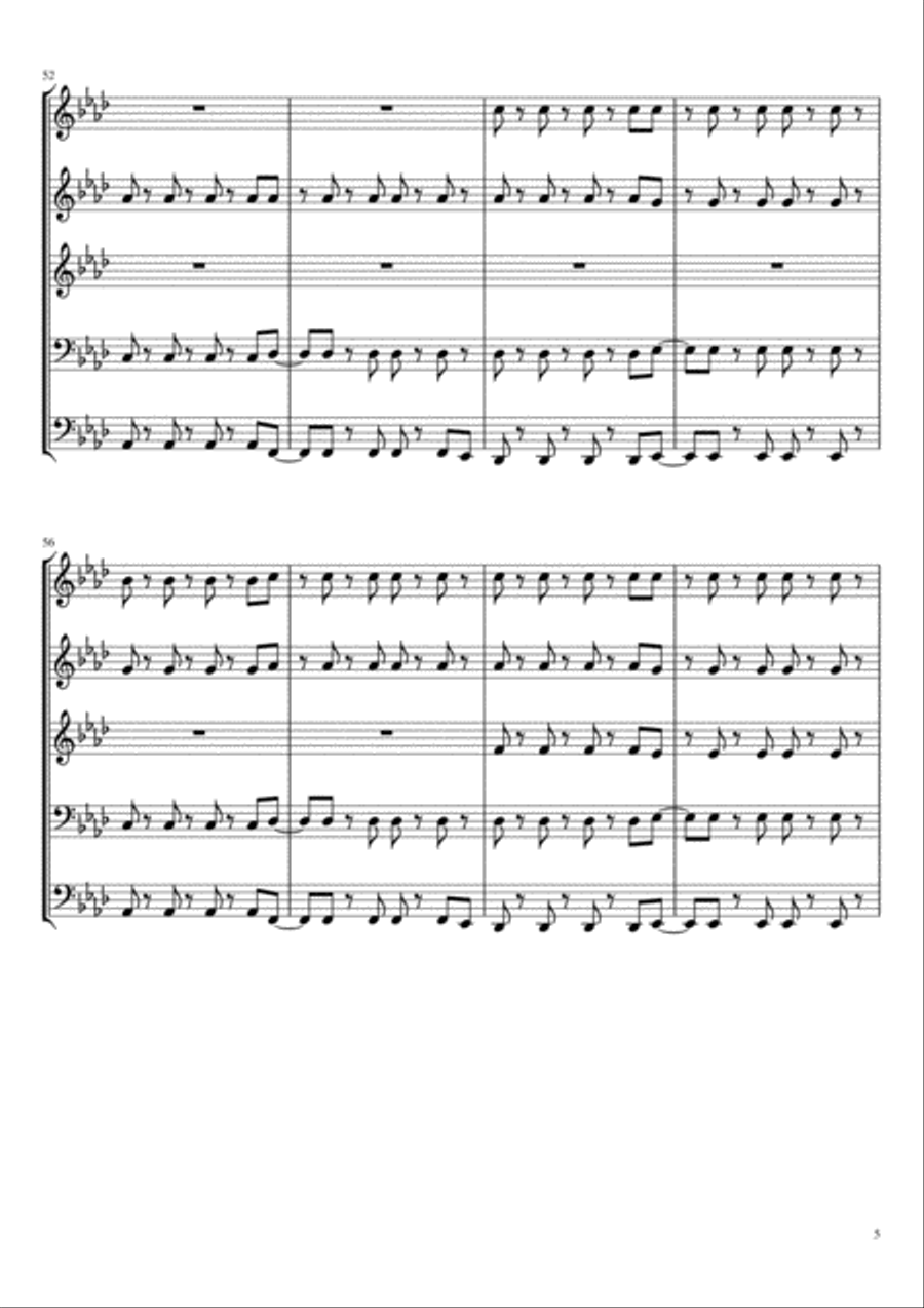 Viva La Vida Brass Ensemble scores gallery preview page 6