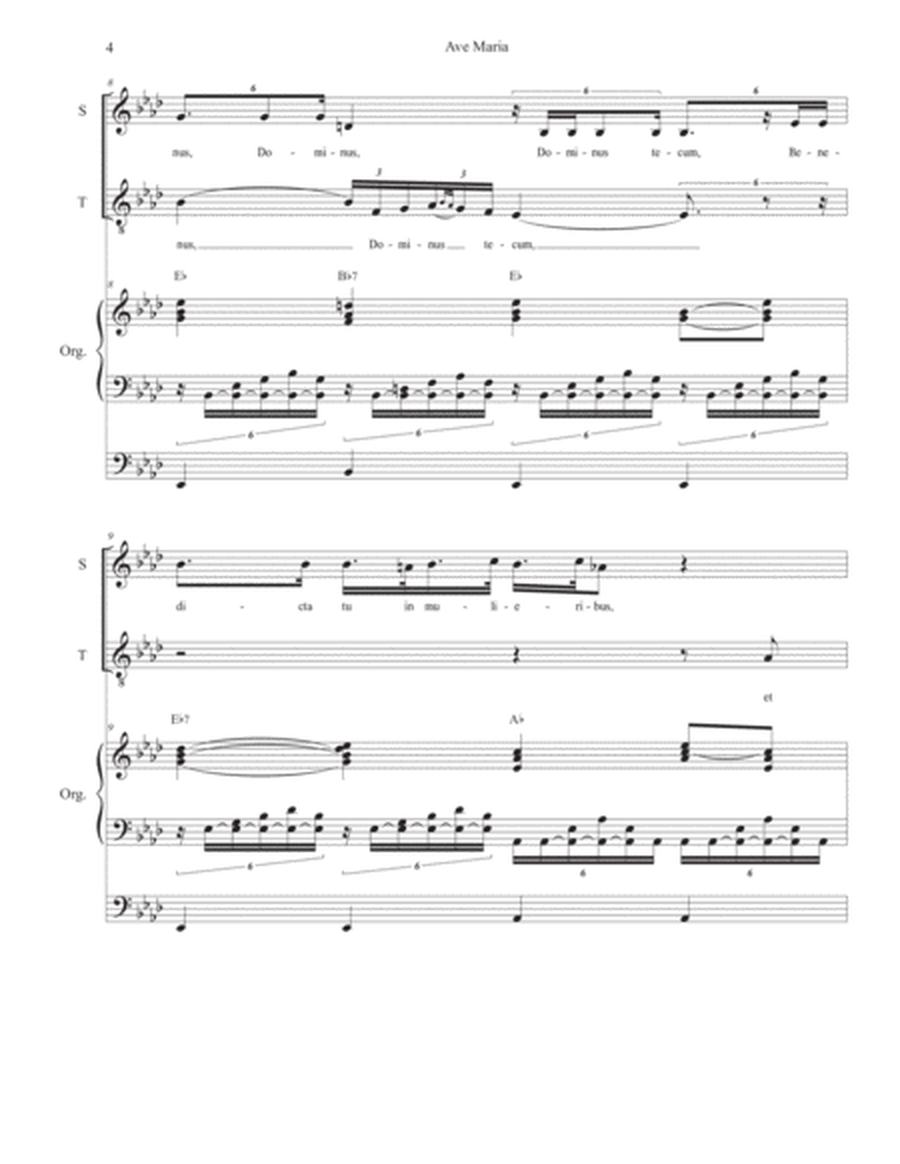 Ave Maria (Duet for Soprano & Tenor Solo - Medium Key - Organ Accompaniment) image number null