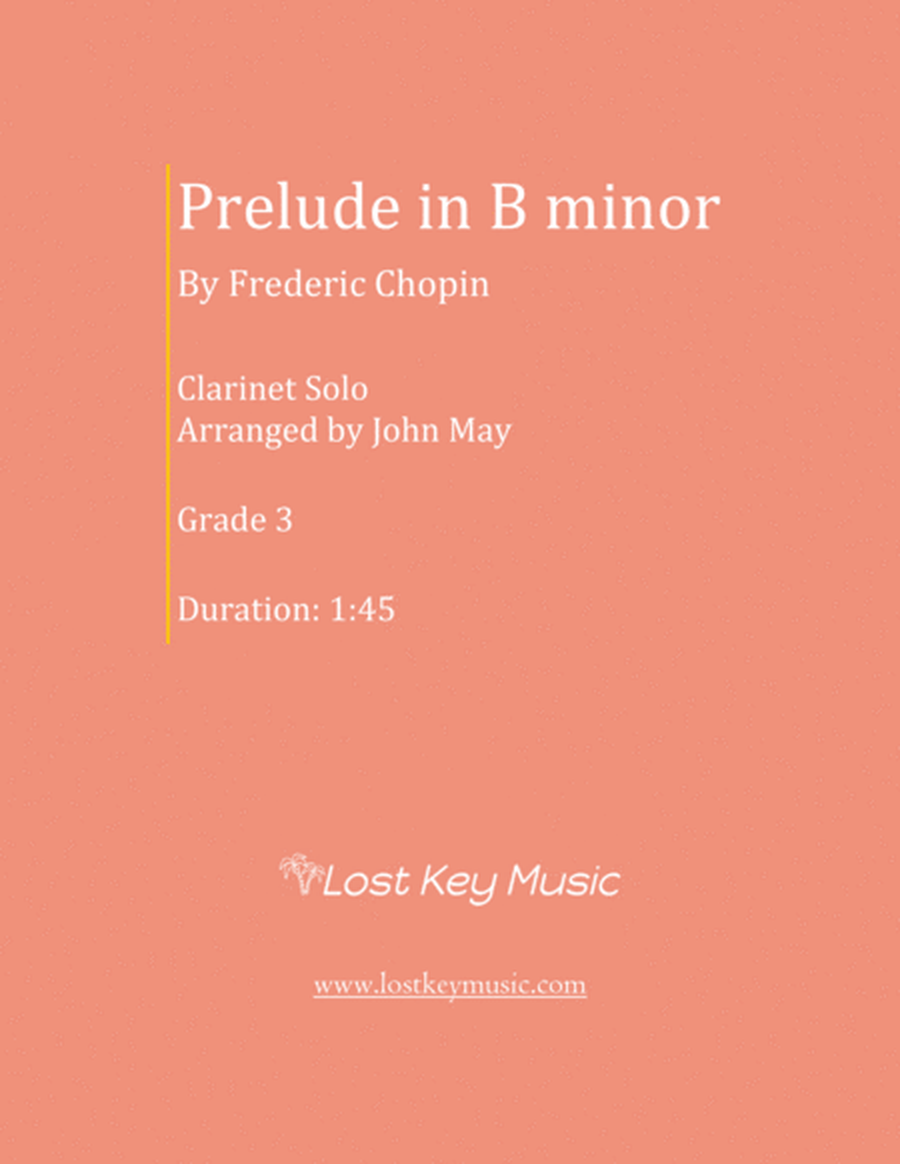 Prelude in B Minor-Clarinet Solo image number null