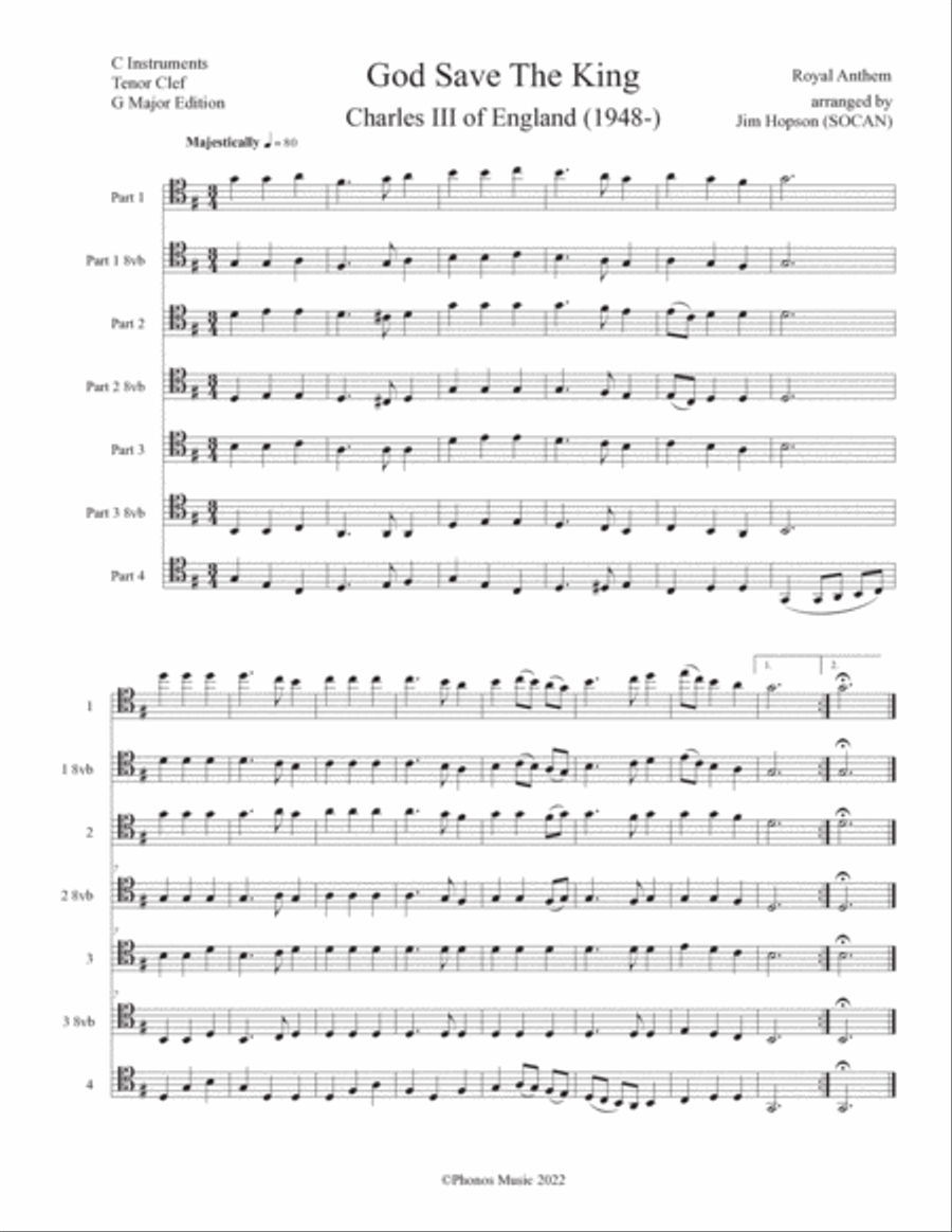 God Save The King! - Ultimate Flex Arrangement School and Community scores gallery preview page 6