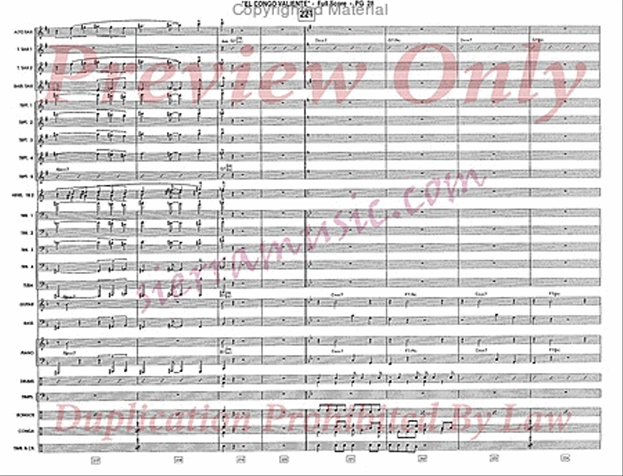 El Congo Valiente Jazz Ensemble scores gallery preview page 29