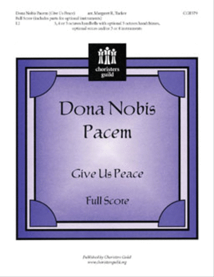 Dona Nobis Pacem with reproducible Instrumental Parts Full Score Handbell Choir scores gallery preview page 1