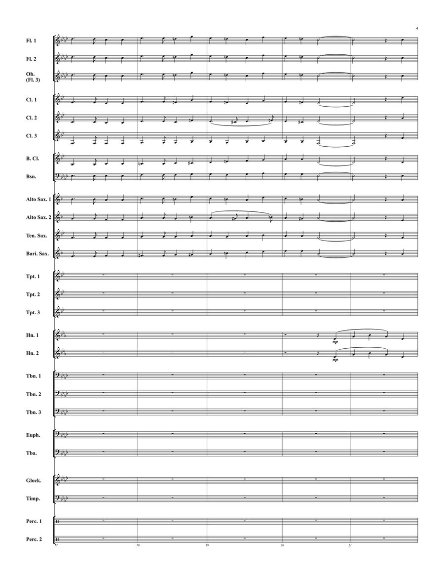Eternal Father, Strong to Save Concert Band scores gallery preview page 5